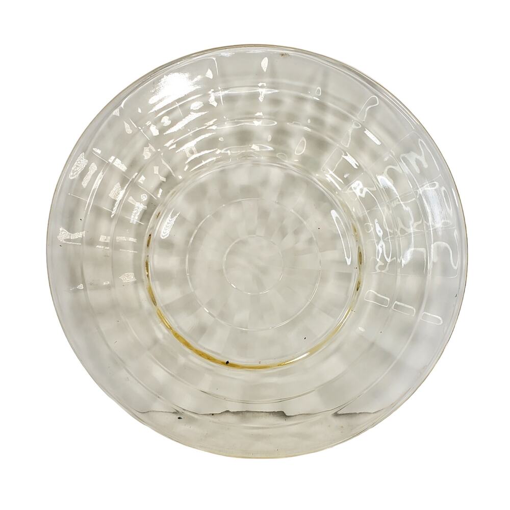 Anchor Hocking Block Optic Salad Plate 8.25" Glass 1930s Vtg Tableware